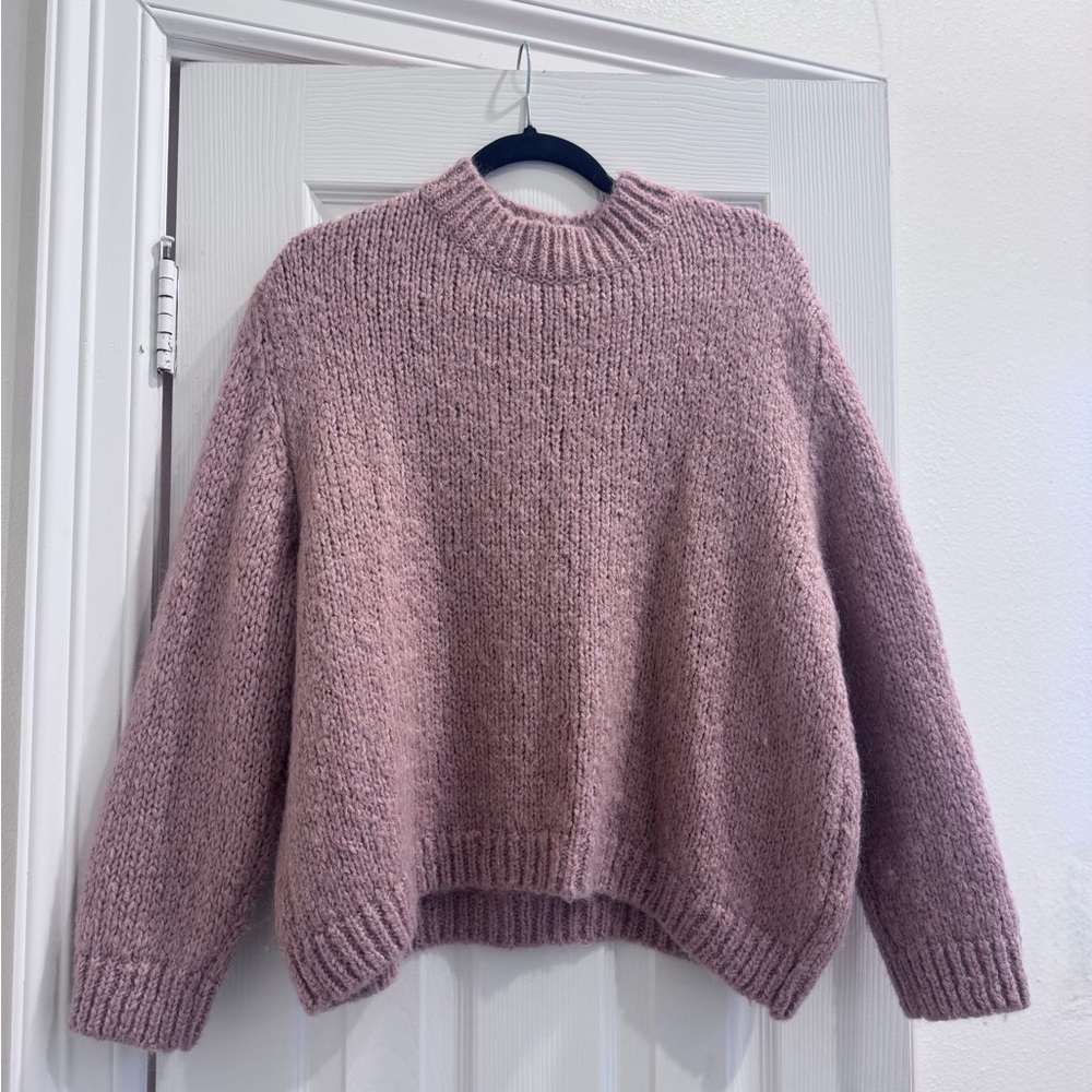 Zara Mauve Crew Neck Sweater